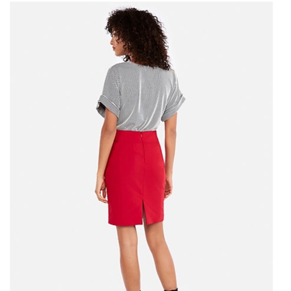 Express Red Pencil Skirt Size 0. Perfect Condition